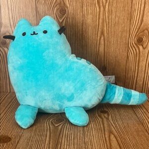 EUC Gund Pusheen Blue Dino Cat 16in. Long Dinosaur Stuffed Animal Plush Toy